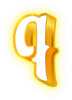 Gold Neon Alphabet Letters and Symbols png