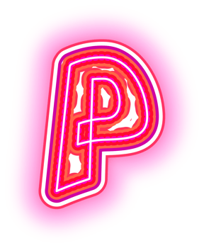 Pink Neon Letters Logo P png