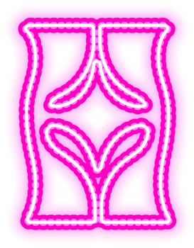 Pink Neon Letters Logo H png