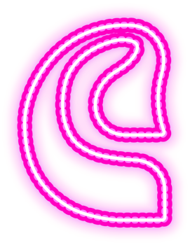 Pink Neon Letters Logo C png