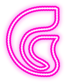 Pink Neon Letter G png
