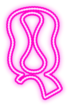 Pink Neon Letter Q png