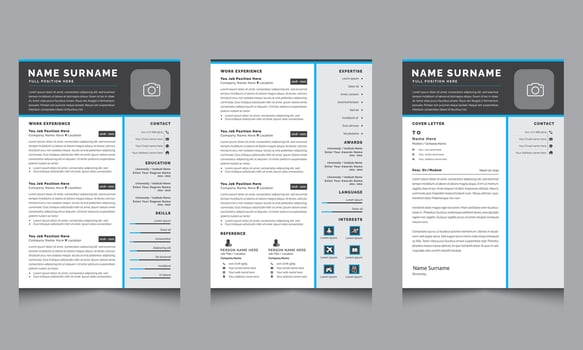 Resume CV Template and  Job Resume Template vector
