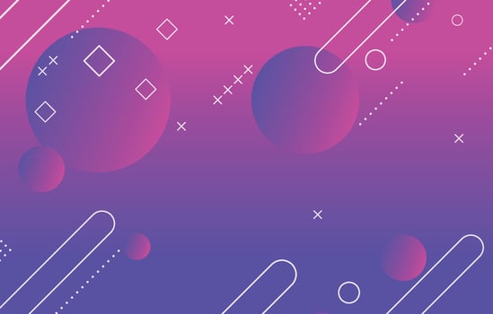 Abstract colorful geometric background. Blue and magenta elements with gradient vector