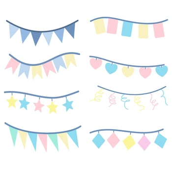 Party flag illustration vector