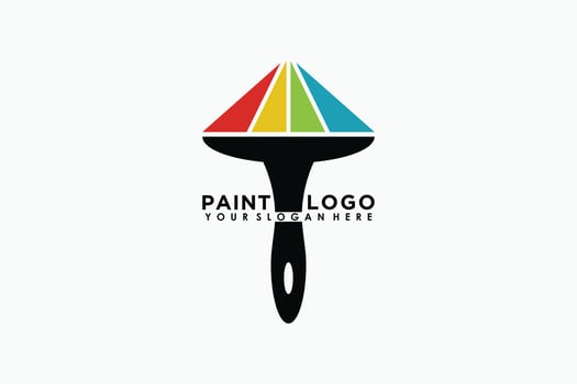paint logo design premium vector