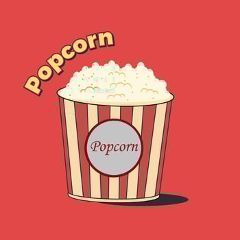 Cinema party popcorn, Cup, Cinema clap Design for invitation, advertising of the festival, web banner. Vector illustration