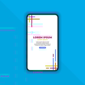 Abstract Geometric Background for Mobile Landing Page vector