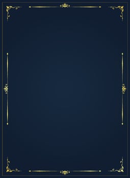 golden classic border Dark background vintage frame for certificate wedding card vector