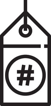 Price tag icon symbol vector image. Illustration of the coupon product pricing sale image design