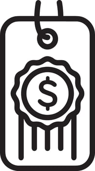Price tag icon symbol vector image. Illustration of the coupon product pricing sale image design