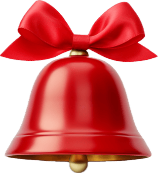 Christmas bell png with AI generated.