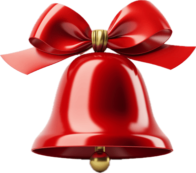 Christmas bell png with AI generated.