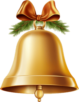 Christmas bell png with AI generated.