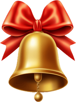Christmas bell png with AI generated.