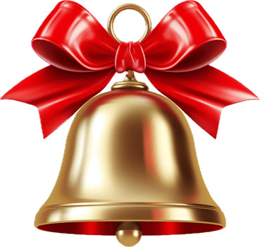 Christmas bell png with AI generated.