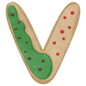 Christmas cookies letter png