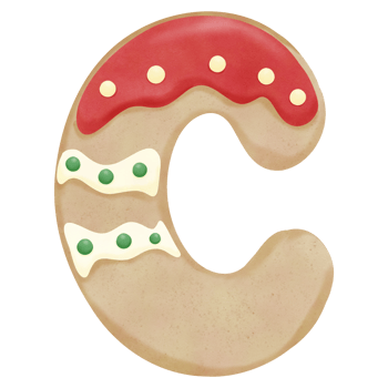 Christmas cookies letter png