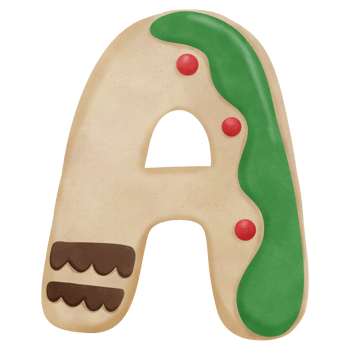 Christmas cookies letter png