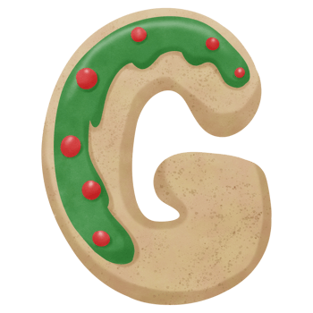 Christmas cookies letter png