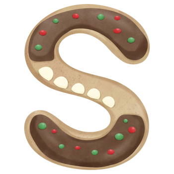 Christmas cookies letter png