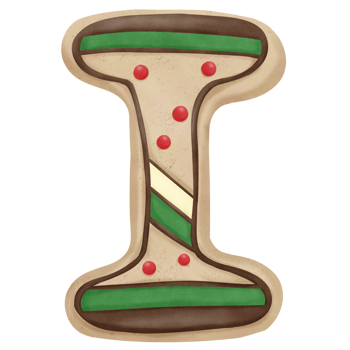 Christmas cookies letter png