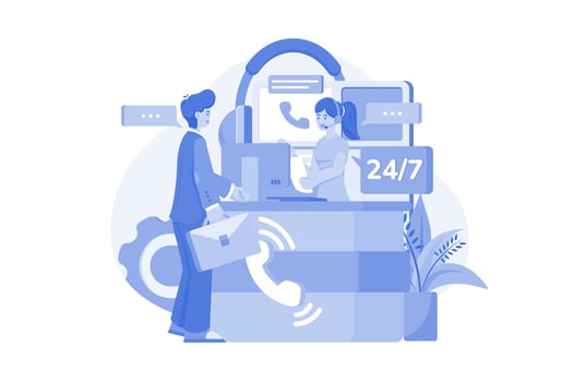 Secretary, Customer Support Center Operator vector