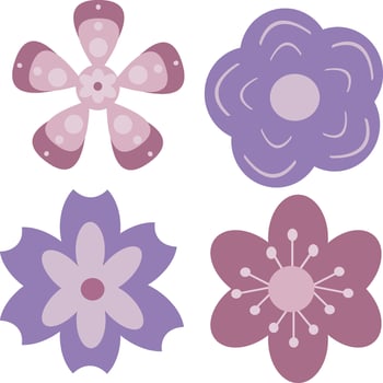 Flower sticker pack vector