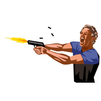 a man gun shooting png