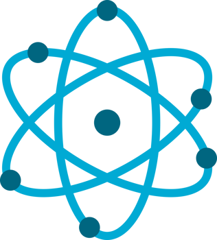 Atom science icon png