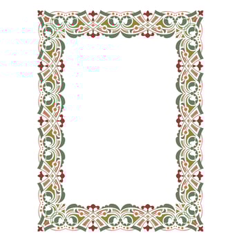 abstract frame with calm classic color ornament vector