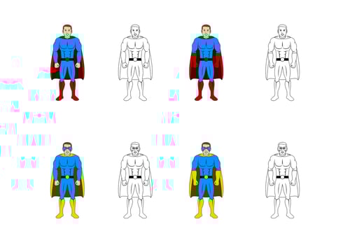 Super Hero Character Cartoon Design Illustration vector