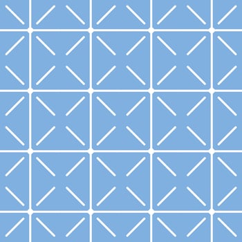 Traditional greek or mediterranean abstract tile ornament, vector blue seamless pattern.