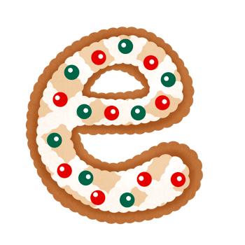 Gingerbread christmas alphabet png
