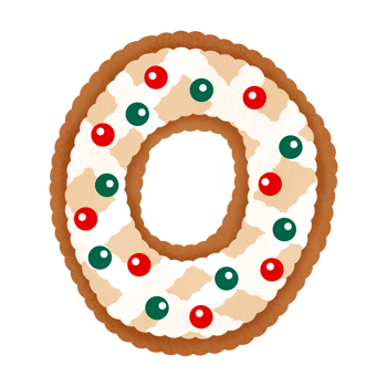 Gingerbread christmas alphabet png