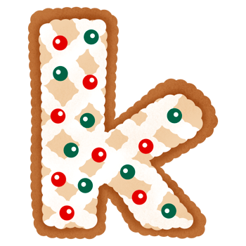 Gingerbread christmas alphabet png