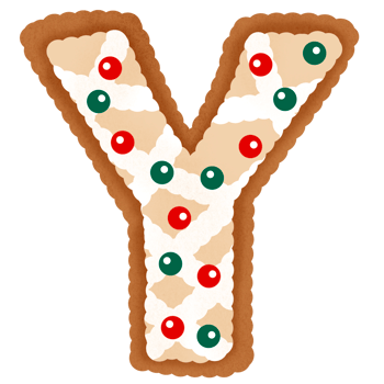 Gingerbread christmas alphabet png