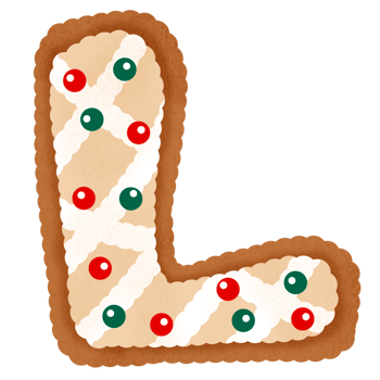 Gingerbread christmas alphabet png