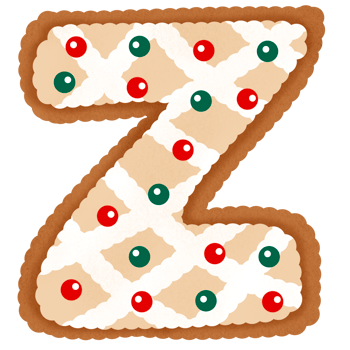 Gingerbread christmas alphabet png