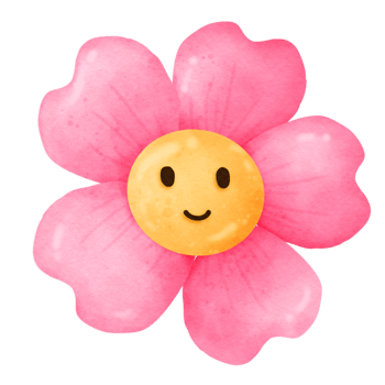 Pink flowers watercolor png