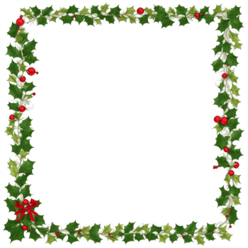 Christmas border frame PNG transparent background Ai Generative