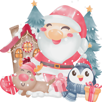 Merry christmas and happy new year elements png