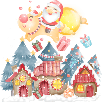 Merry christmas and happy new year elements png