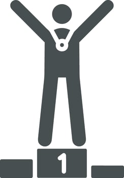 Winner success icon symbol image vector. Illustration of reward champion win championship bedge image design vector