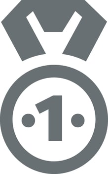 Winner success icon symbol image vector. Illustration of reward champion win championship bedge image design vector