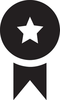 Winner success icon symbol image vector. Illustration of reward champion win championship bedge image design vector