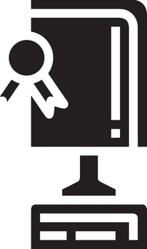 Winner success icon symbol image vector. Illustration of reward champion win championship bedge image design vector
