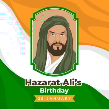 Hazarat Ali's Birthday. The Day of India illustration vector background. Vector eps 10
