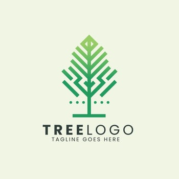 Tree Icon Logo Design, Nature trees vector illustration logo design.