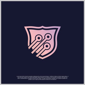 Shiled logo design with unique concept Premium Vector